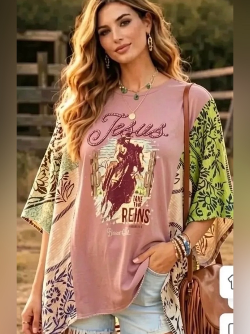 JESUS TAKE THE REIGNS Faith based upcycled kantha tunic top os S M L XL 1x 2x 3x